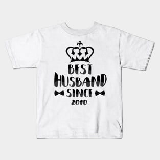 'Best Husband Since 2010' Sweet Wedding Anniversary Gift Kids T-Shirt